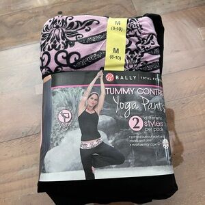 Bally Black and Pink Yoga Pants